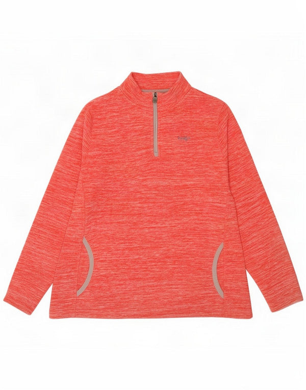 Weird Fish Dame Fleece Jumper med lynlås DK 22 3XL Rød Flecked Polyester