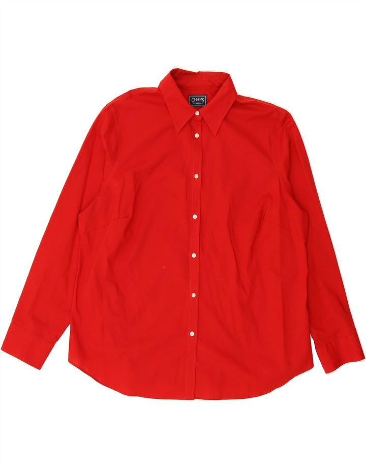 CHAPS Womens Classics Shirt UK 18 XL Red Cotton Vintage Chaps and Second-Hand Chaps from Messina Hembry 