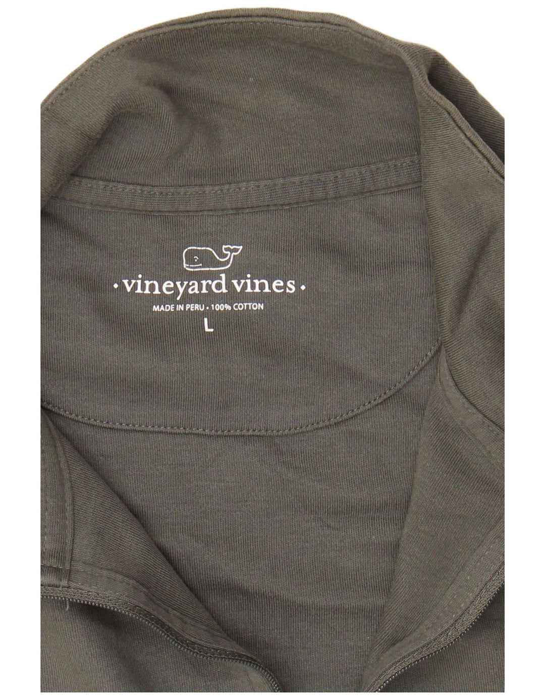 VINEYARD VINES Herre Zip Neck Sweatshirt Jumper Large Grå