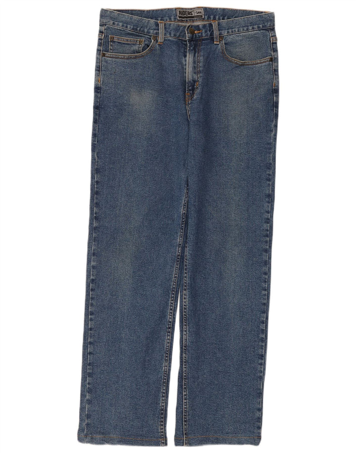 Lee Herre Riders Straight Jeans W34 L30 Blå Bomuld
