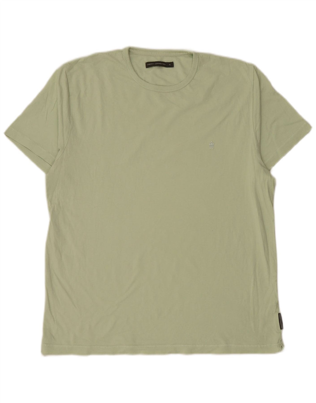 French Connection Herre T-Shirt Top XL Grøn Bomuld