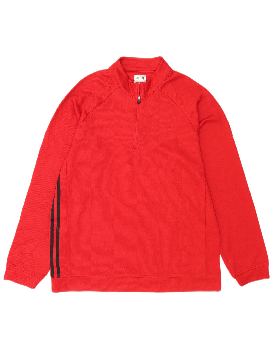 Adidas Sweatshirt med lynlås til mænd, medium rød polyester