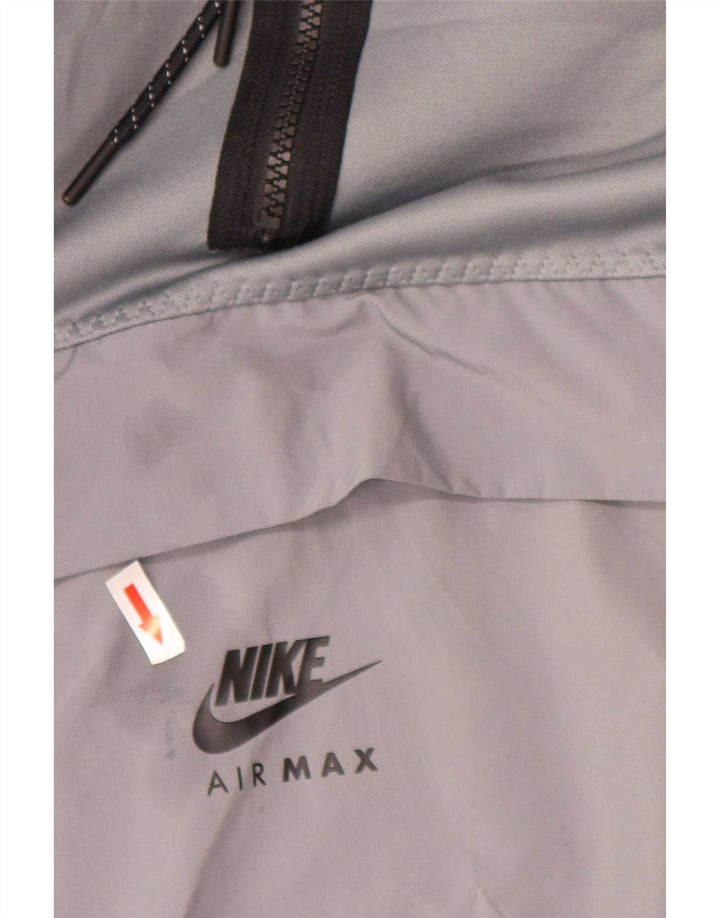 Nike Air Max hættetrøje med lynlås til mænd Medium Grå Polyester Sports