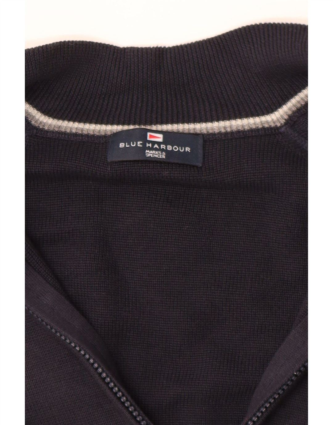 MARKS & SPENCER Herre Blue Harbor Cardigan Sweater XL Navy Blue