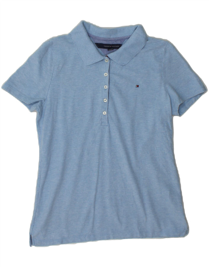 TOMMY HILFIGER Womens Polo Shirt UK 12 Medium Blue Cotton Vintage Tommy Hilfiger and Second-Hand Tommy Hilfiger from Messina Hembry 