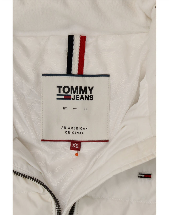 Tommy Hilfiger Dame Polstret Jakke UK 6 XS Hvid Polyester