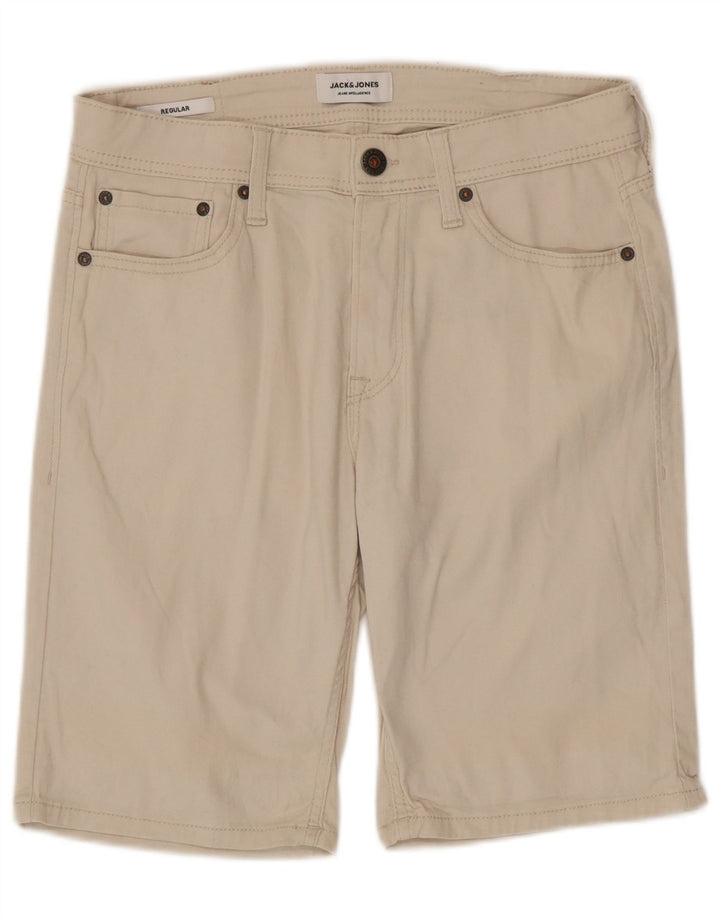 Jack & Jones Herre Regular Casual Shorts Små W29 Beige Bomuld
