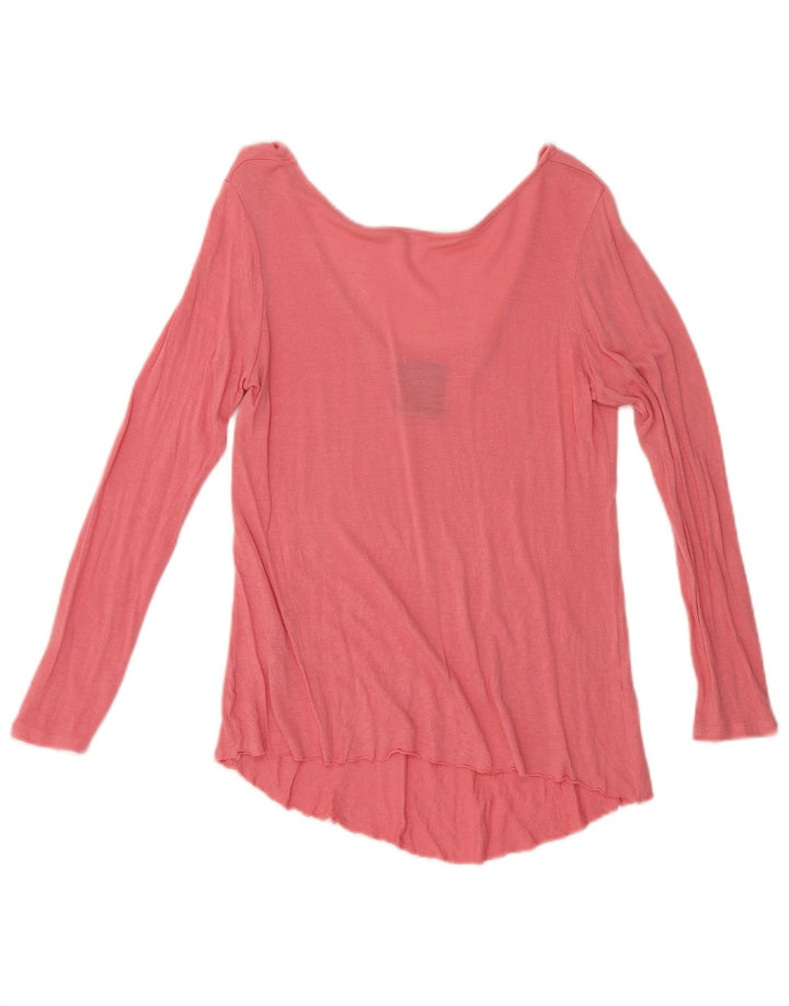 Zara Womens Crop Top Langærmet UK 10 Small Pink
