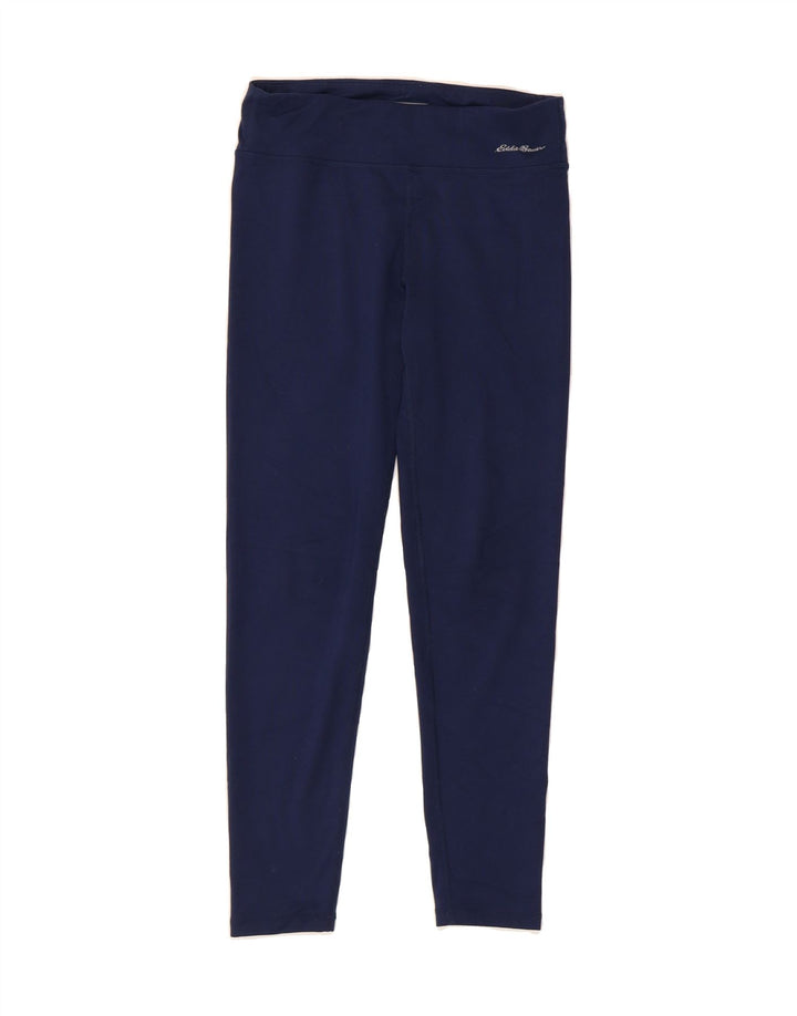 EDDIE BAUER Girls Leggings 14-15 Years XL Navy Blue Polyester Vintage Eddie Bauer and Second-Hand Eddie Bauer from Messina Hembry 