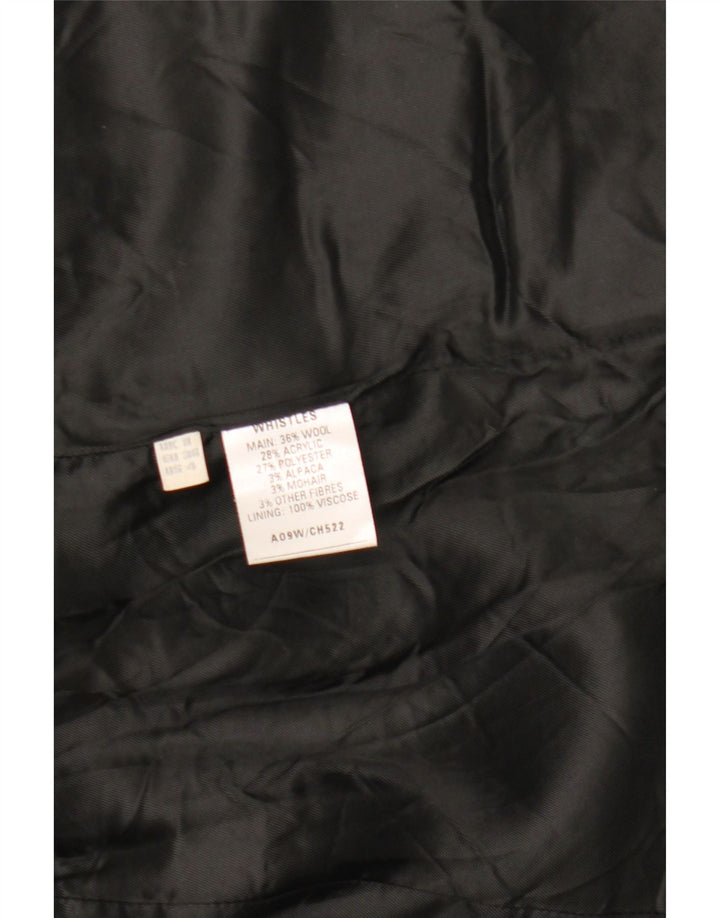 Whistles Dame Oversized Overfrakke UK 8 Small Grey Sildebensuld