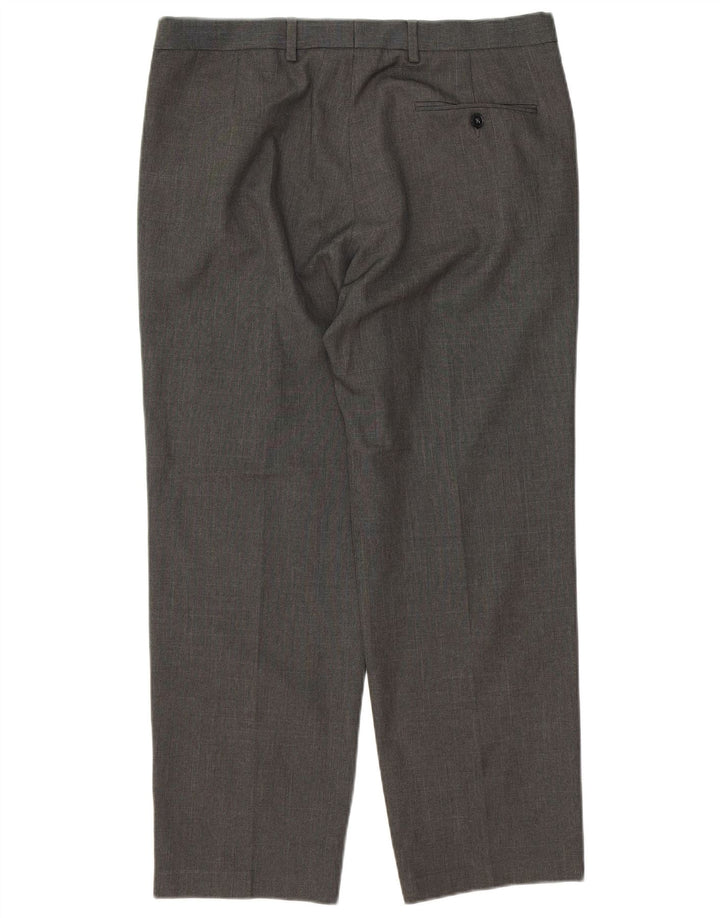Marks & Spencer Herre Regular Fit Suit Bukser W34 L29 Grå polyester