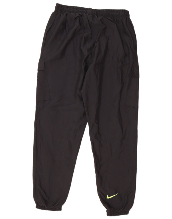 Nike Mens Graphic Tracksuit Trousers Joggers Large Black Polyester