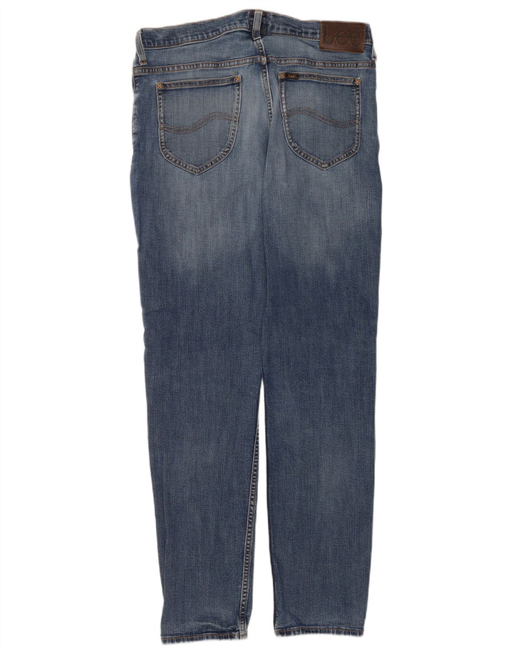 Lee Herre Rider Slim Jeans W33 L32 Blå Bomuld