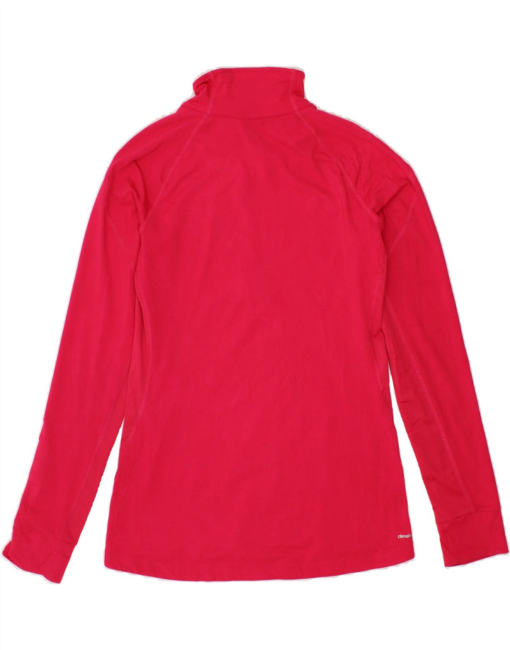 ADIDAS Womens Climalite Pullover Tracksuit Top UK 14 Medium Pink Polyester Vintage Adidas and Second-Hand Adidas from Messina Hembry 
