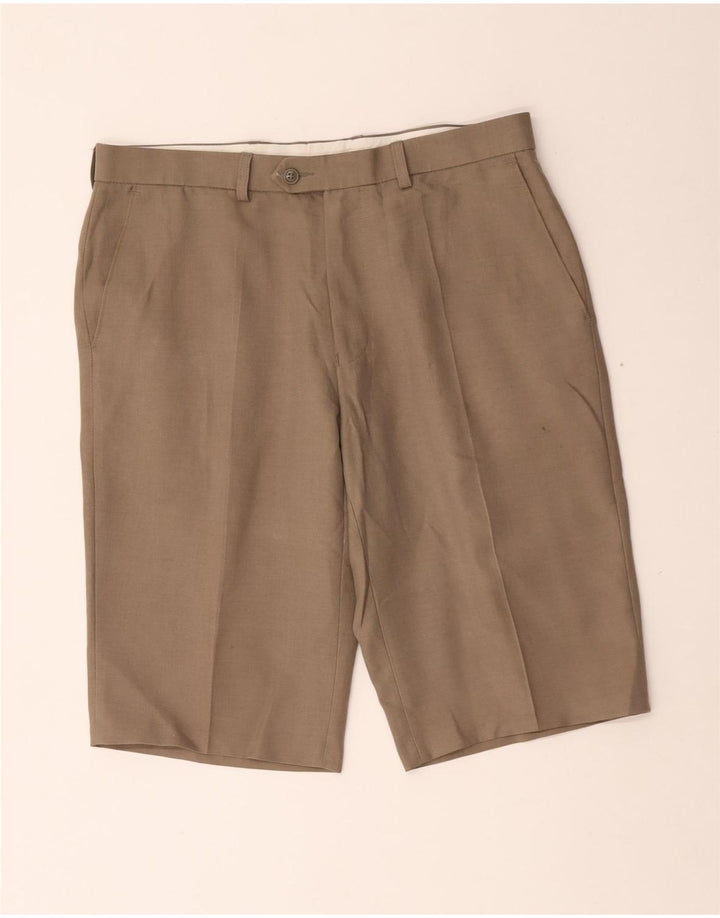 Marks & Spencer Herre Chino Shorts W34 Large Beige Polyester