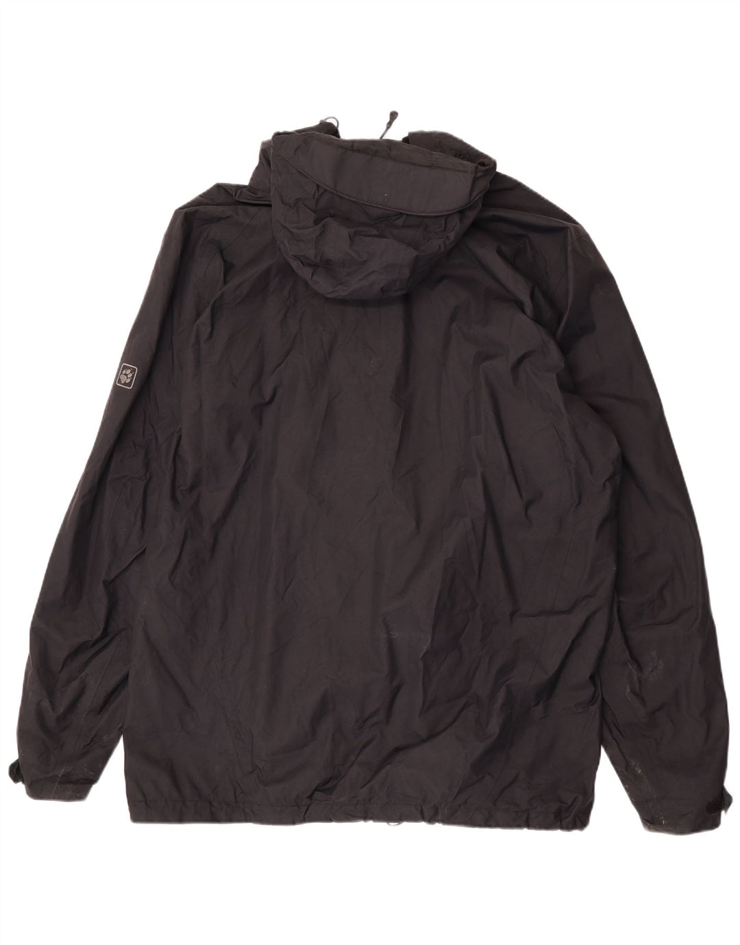 Jack Wolfskin Herre Hætte Regnjakke UK 50 3XL Sort Polyamid