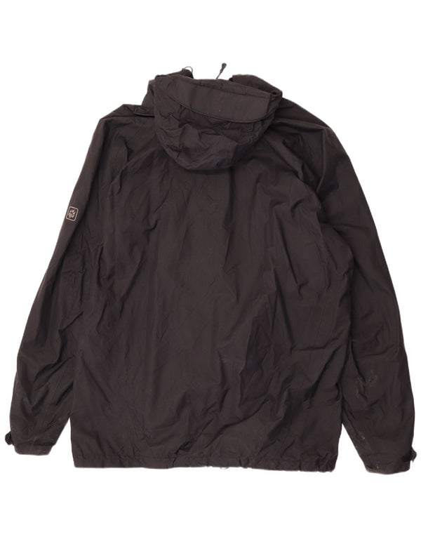 Jack Wolfskin Herre Hætte Regnjakke UK 50 3XL Sort Polyamid