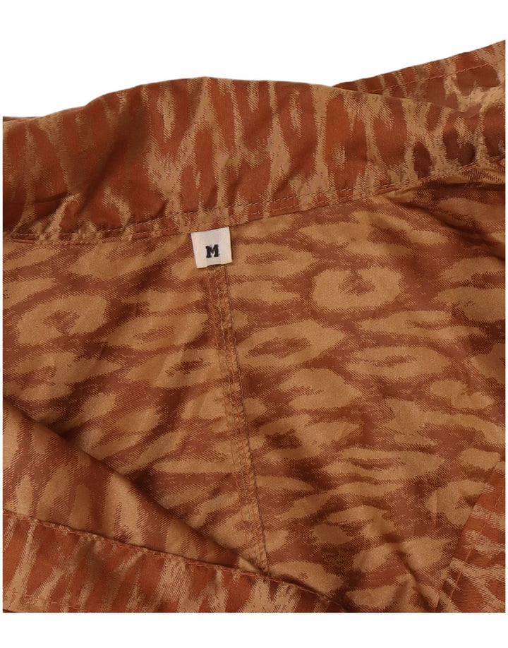 Vintage Dame Oversized Longline Overfrakke UK 14 Medium Brown Classic