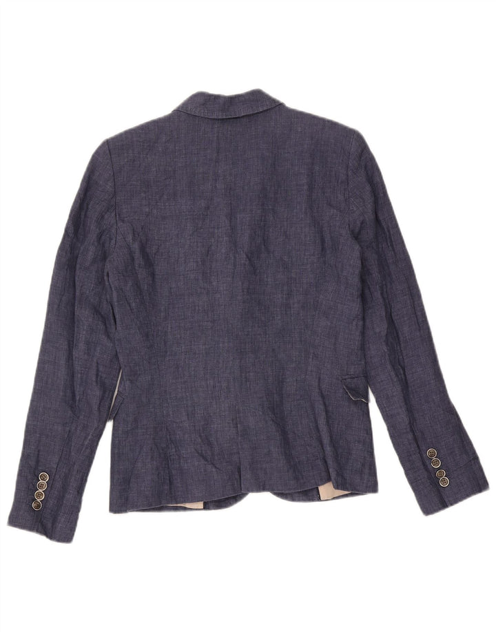 Zara Dame 1 Knap Blazer Jacket UK 12 Medium Navy Blue