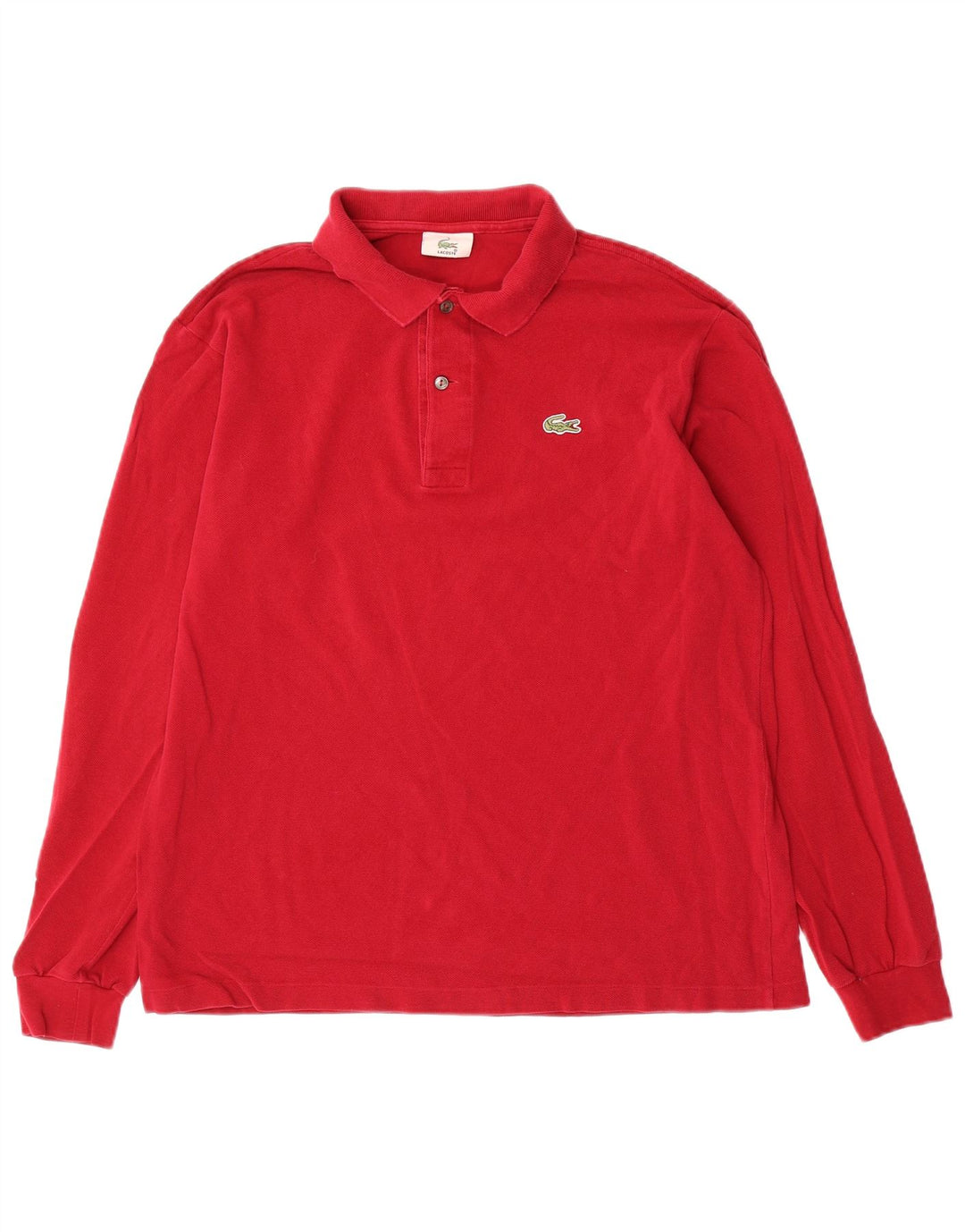 Lacoste Langærmet Polo Shirt til mænd Størrelse 4 Medium Rød Bomuld