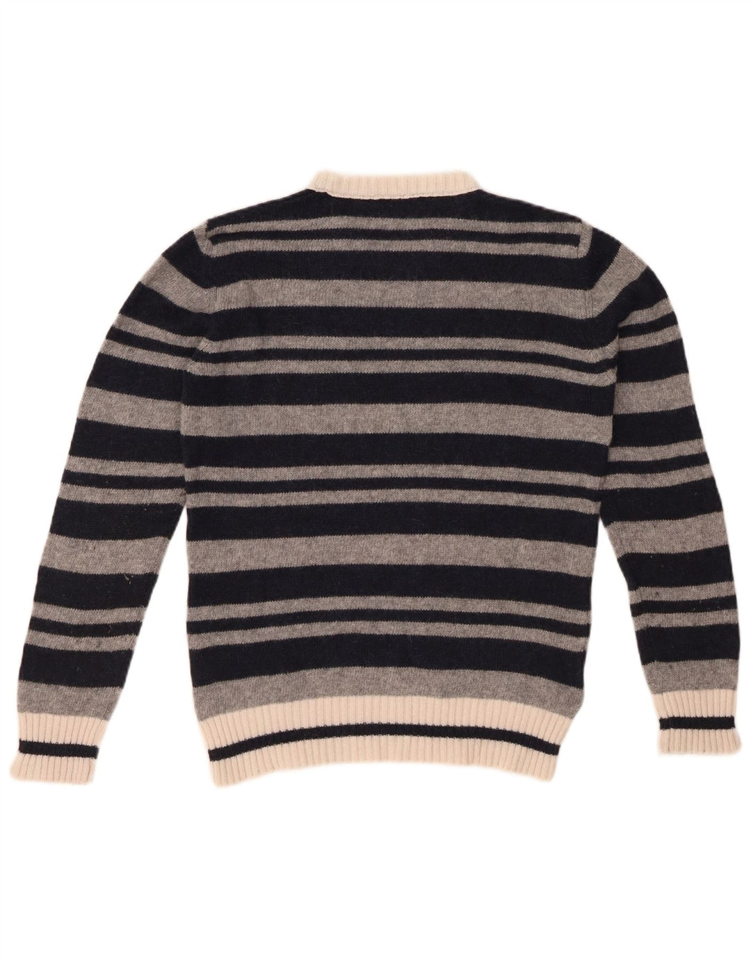 WOOLRICH drenge sweater med rund hals 11-12 år sort stribet uld