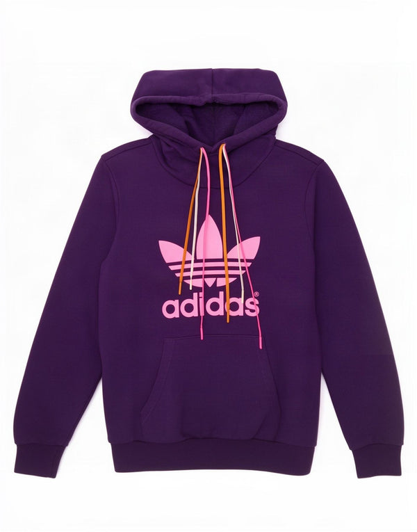 Adidas Graphic Hoodie Jumper UK 8 Small Purple Bomuld