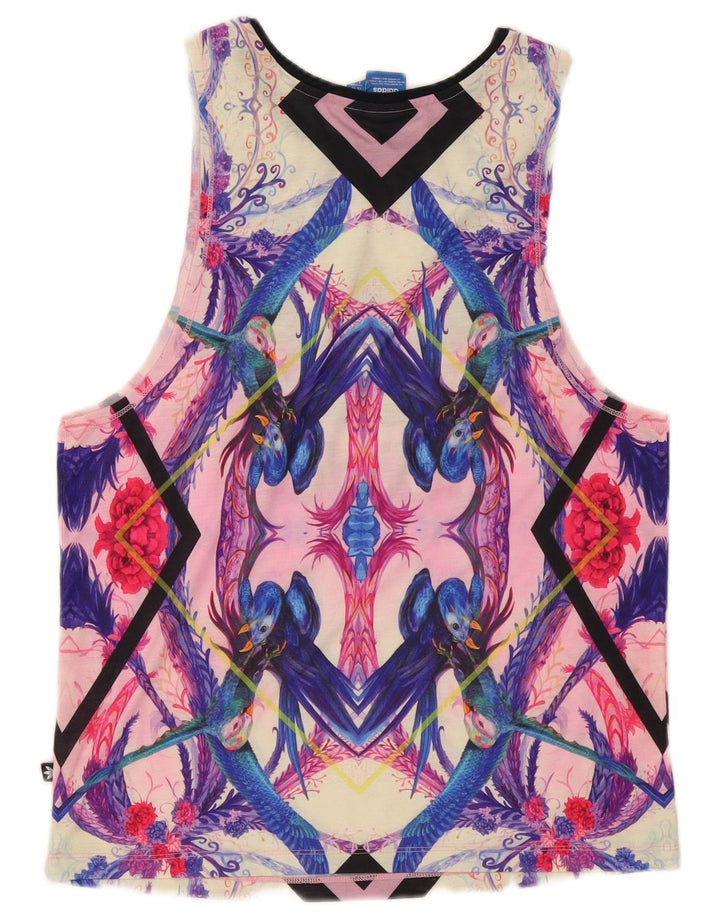 Adidas Dame Grafisk Vest Top UK 8 Small Multicolored Polyester