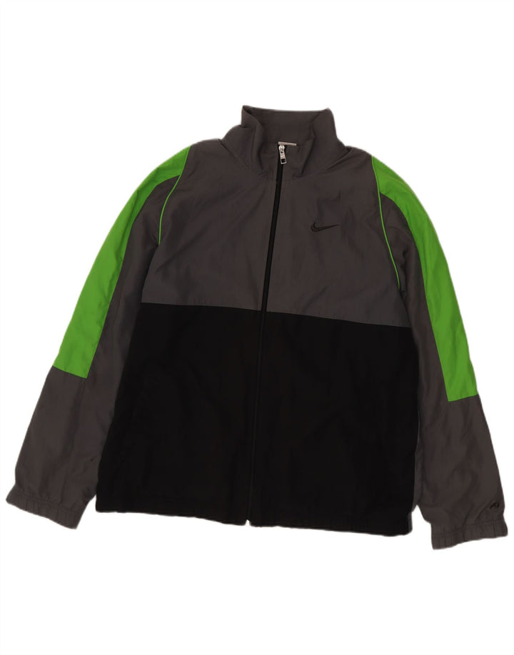 Nike træningsdragt til mænd, topjakke, stor grå farveblok polyester