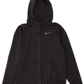 NIKE Herre Dri Fit Hættetrøje med lynlås, medium sort polyester