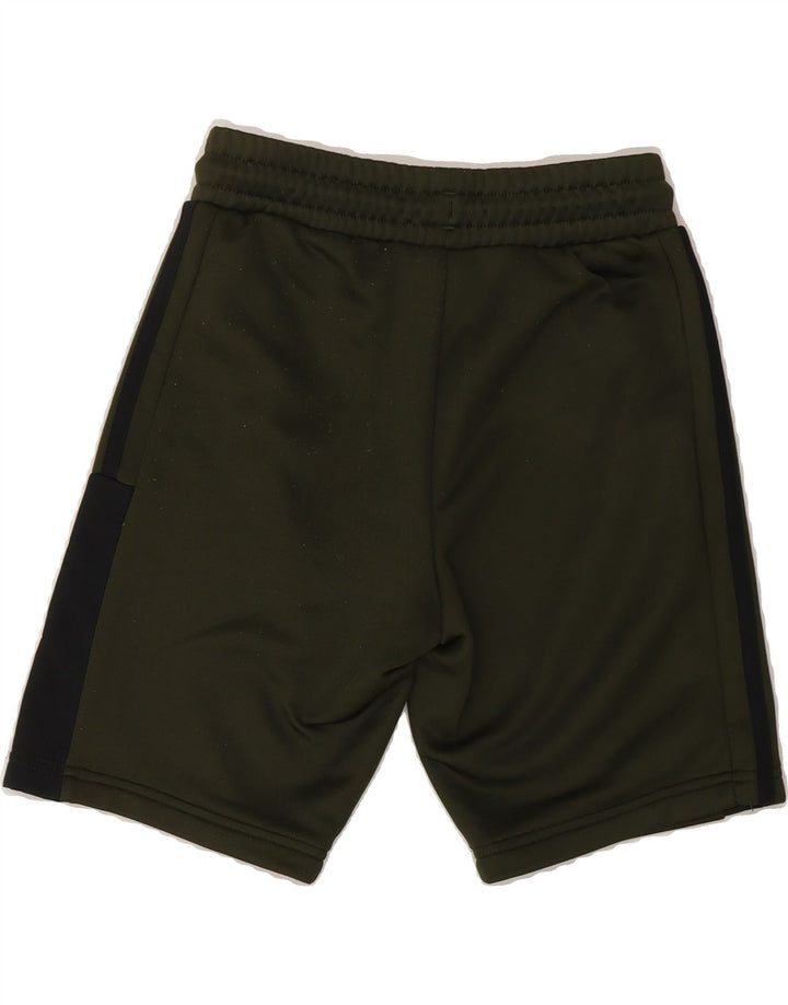 ADIDAS Boys Graphic Sport Shorts 9-10 Years Green Colourblock Polyester Vintage Adidas and Second-Hand Adidas from Messina Hembry 