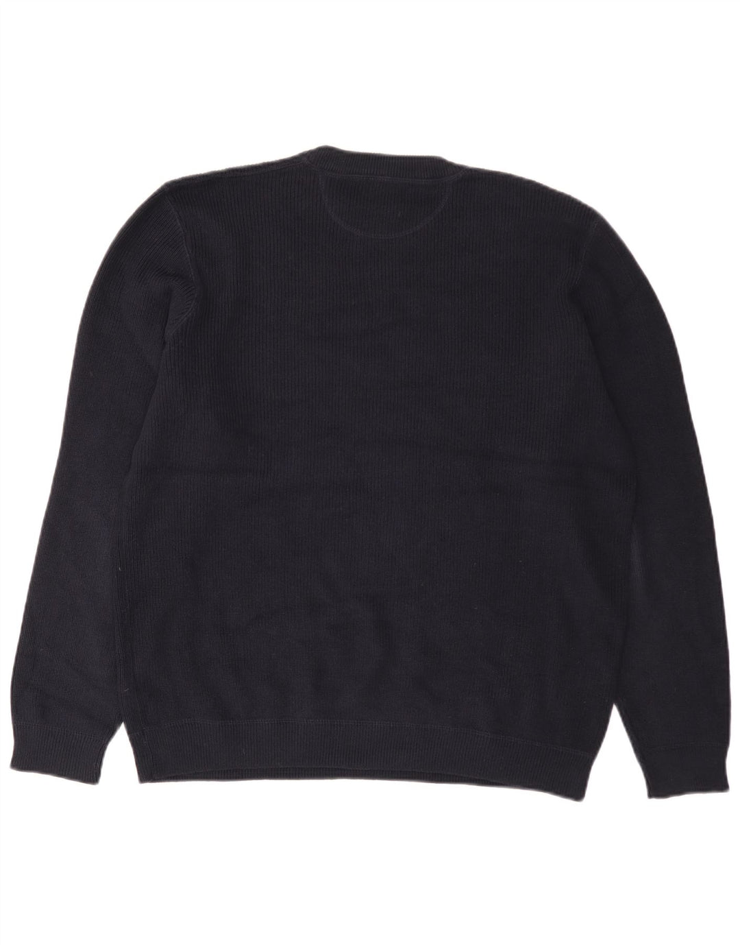 EDDIE BAUER Herre sweater med rund hals, stor marineblå bomuld