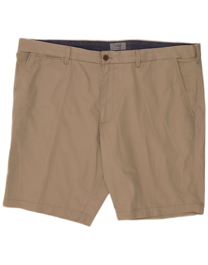 MARKS & SPENCER Chino Shorts til mænd W44 2XL Beige Bomuld