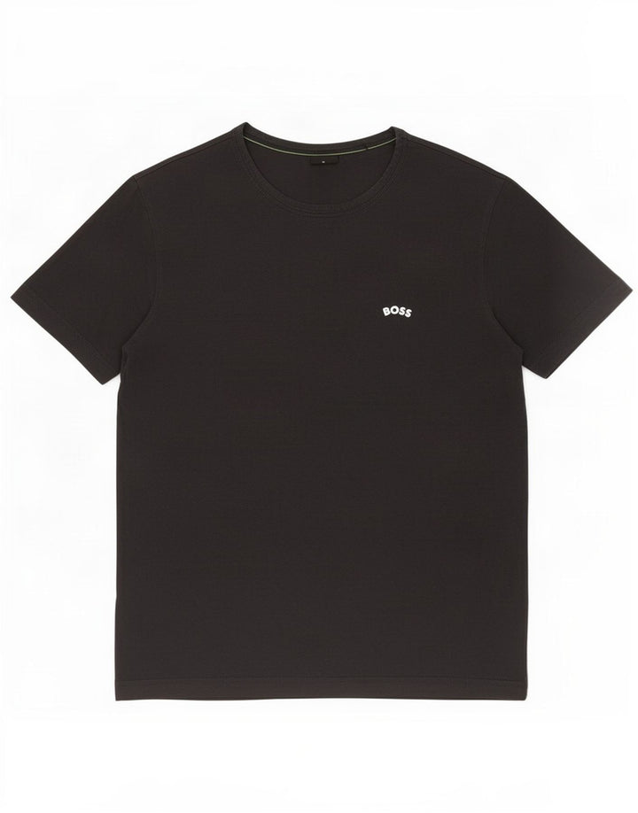 Hugo Boss Herre T-Shirt Top Medium Sort Bomuld