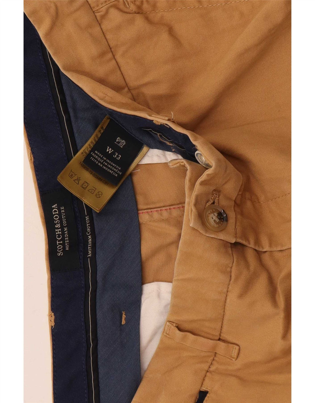 Scotch & Soda Chino Shorts til mænd W33 Medium Beige Bomuld