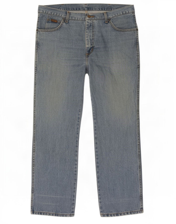 Wrangler Herre Ohio Straight Jeans W38 L30 Blå Bomuld