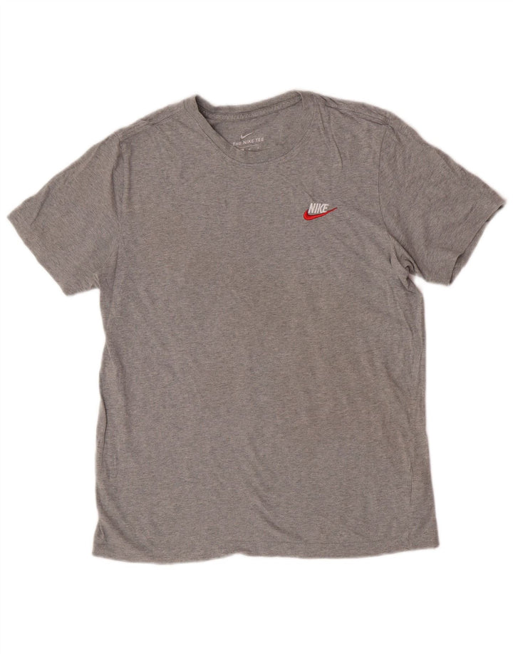 Nike T-shirt top mellem grå bomuld til mænd