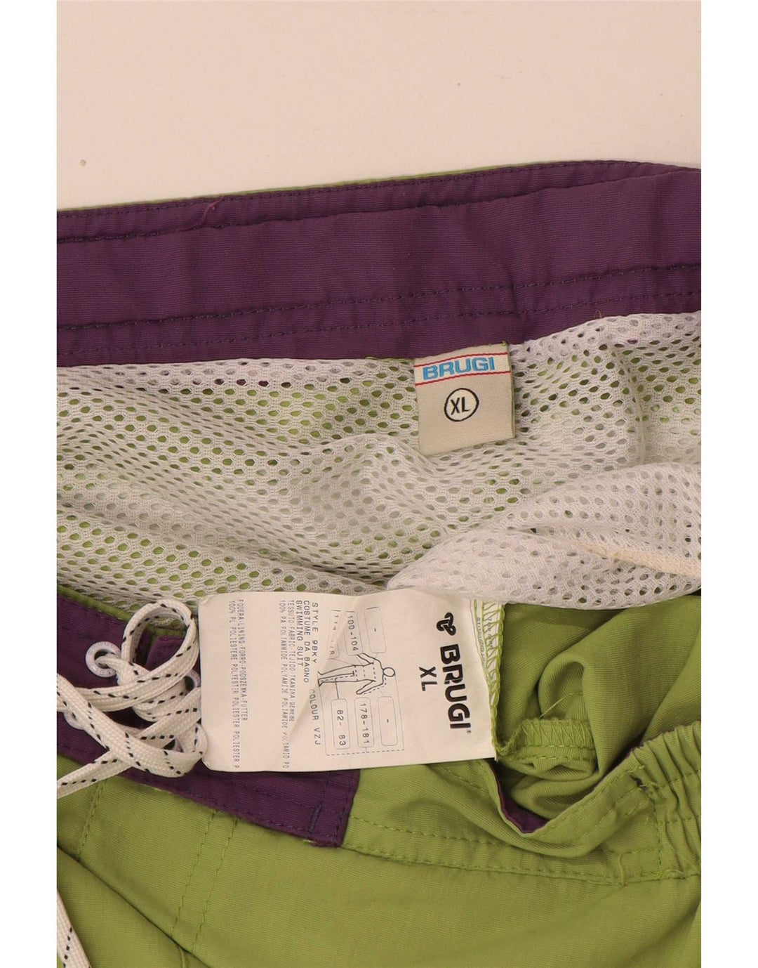Brugi Badeshorts til mænd XL Grøn Colourblock Polyamid