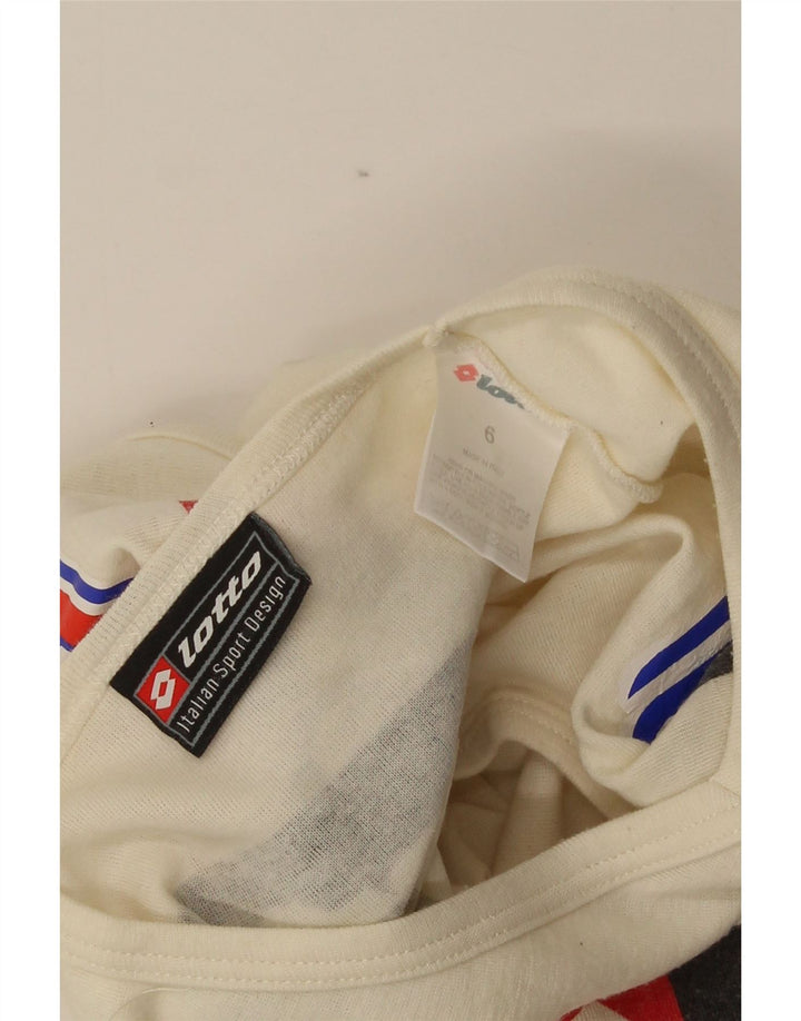 Lotto Herre Grafisk Vest Top Lille Off White Bomuld