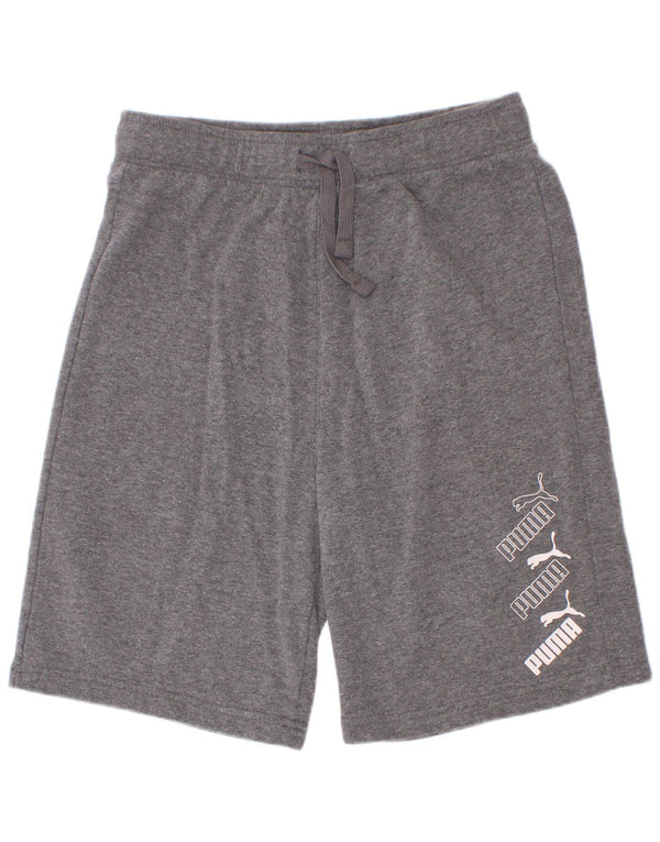 Puma drenge grafiske sportsshorts 14-15 år store grå bomuld