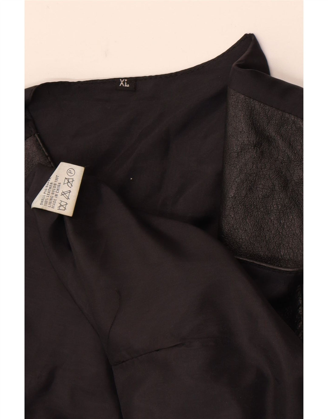 Vintage herre læder vest XL sort læder