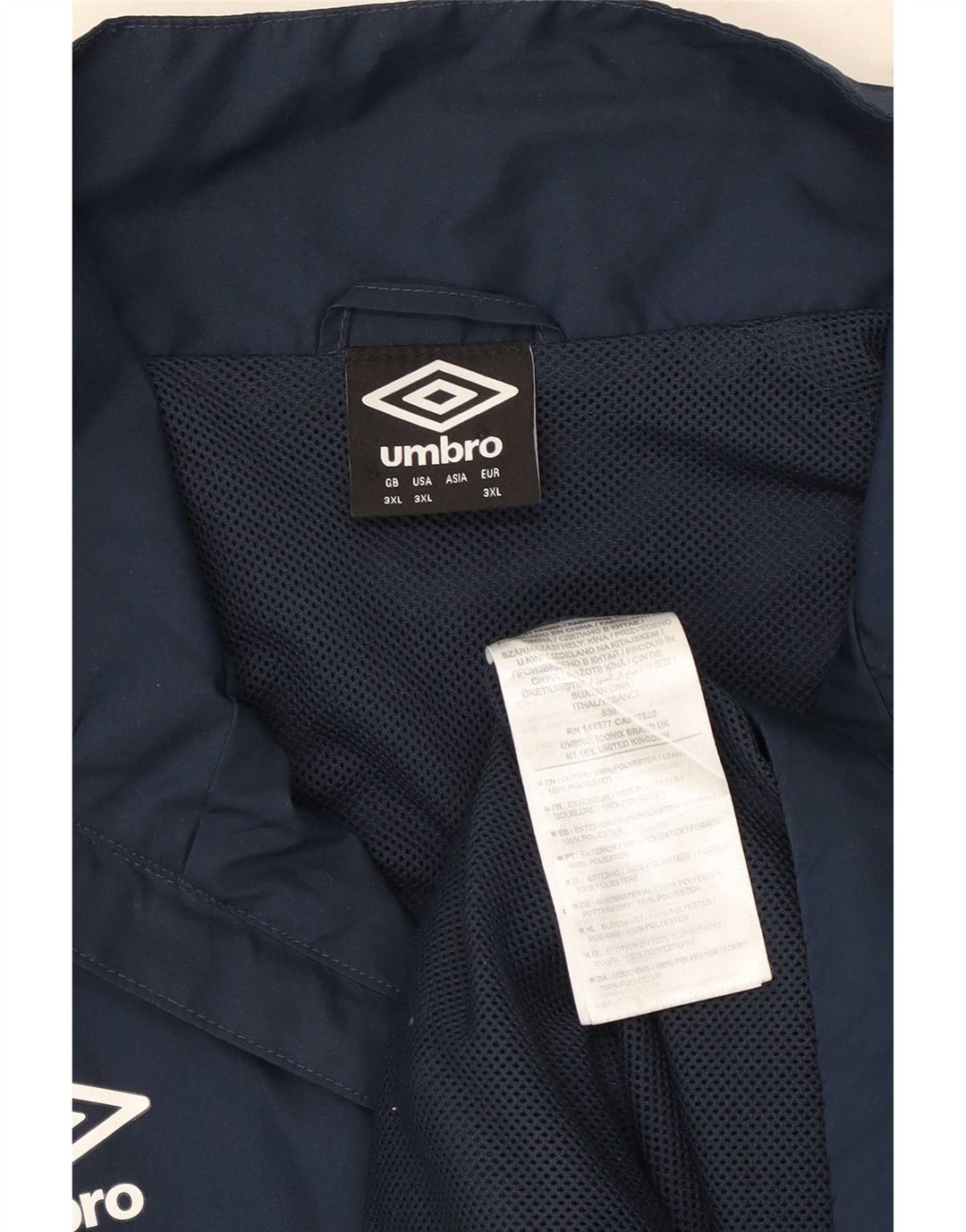 Umbro Træningsdragt til mænd Topjakke 3XL Marineblå Colourblock Polyester