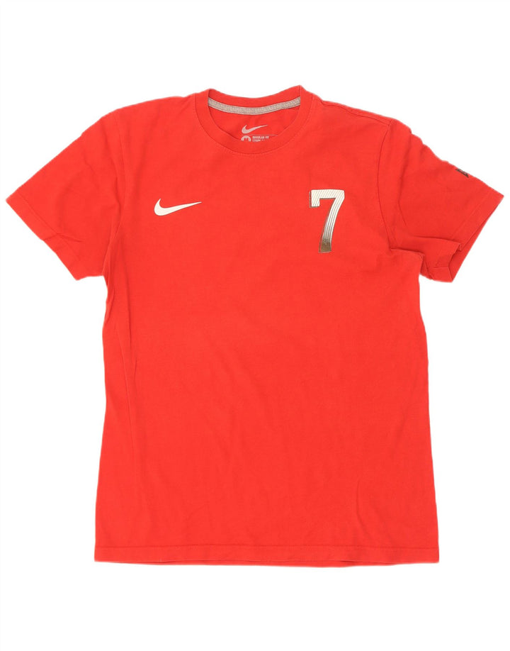 Nike Herre Cristiano Ronaldo Regular Fit Grafisk T-Shirt Top Medium Rød