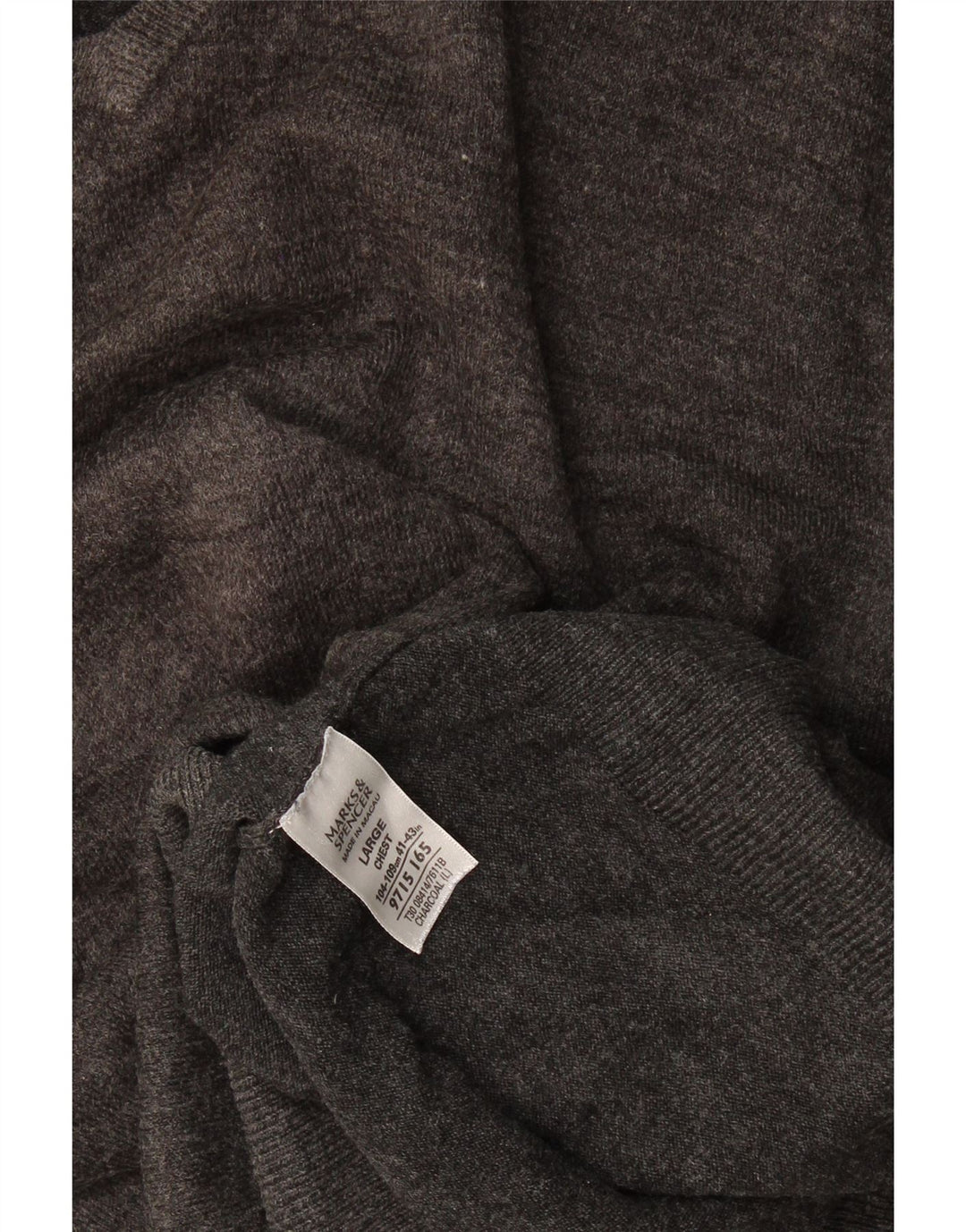 Marks & Spencer Herre V-hals sweater Stor Grå Akryl