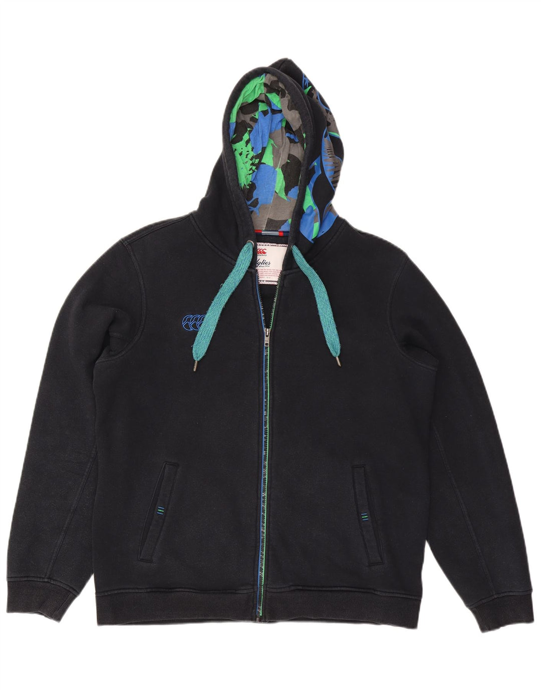 Canterbury Hættetrøje med lynlås til mænd Stor sort Camouflage