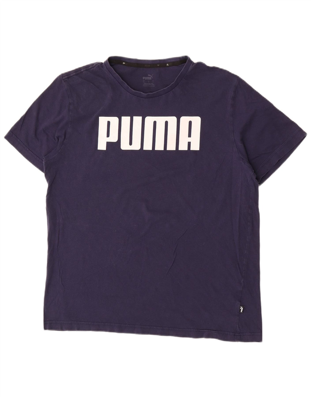 Puma Herre Grafisk T-Shirt Top Stor Marineblå