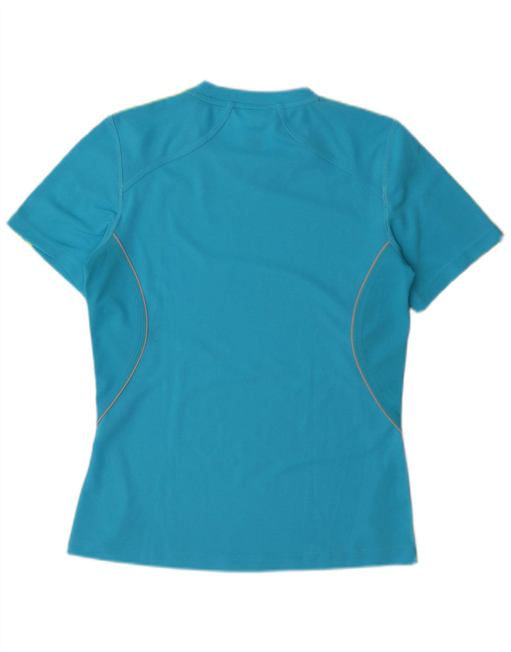 Adidas Dame T-Shirt Top UK 12 Medium Blue Polyester