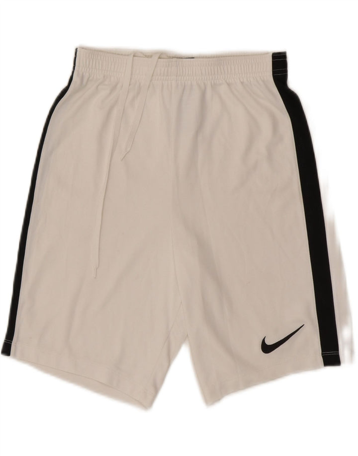 NIKE Mens Dri Fit Sport Shorts Small  White Colourblock Polyester Vintage Nike and Second-Hand Nike from Messina Hembry 