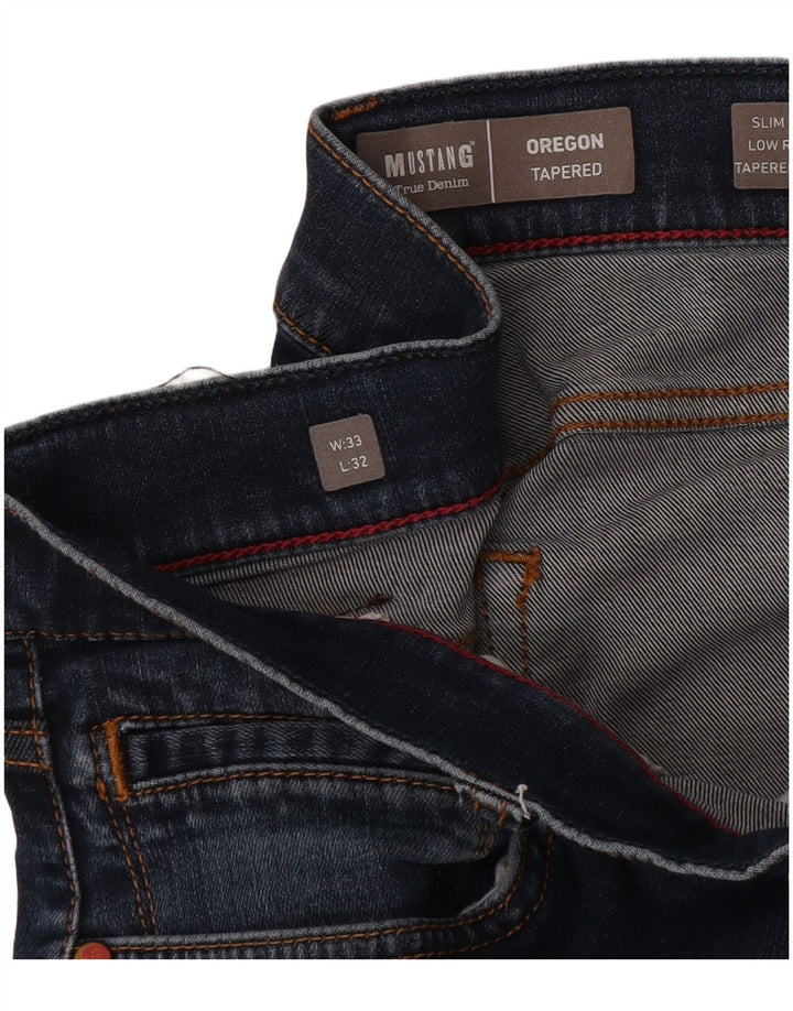 Mustang Herre Oregon Bootcut Slim Fit Tapered Jeans W33 L32 Navy Blue
