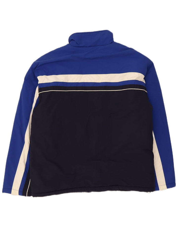 Fila Herre Windbreaker Jacket UK 40 Large Navy Blue Colourblock Polyamid