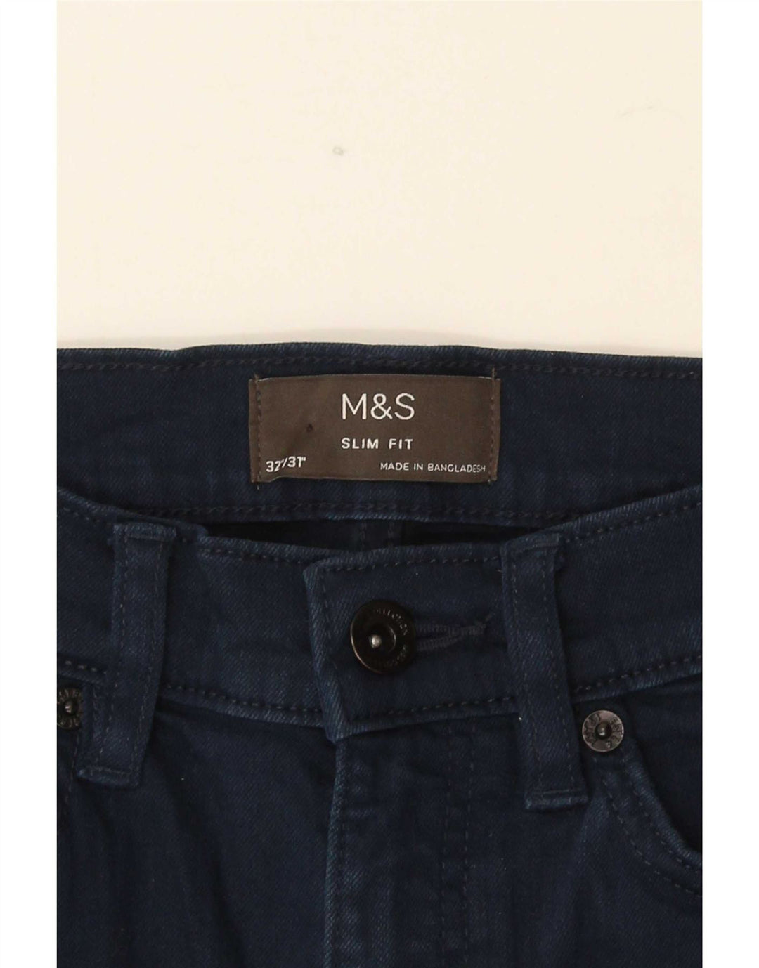 Marks & Spencer Herre Slim Jeans W32 L31 Blå Bomuld
